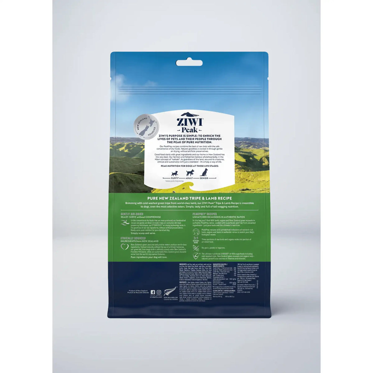 Ziwi Peak Air-Dried Tripe &amp; Lamb Recipe Dog Food