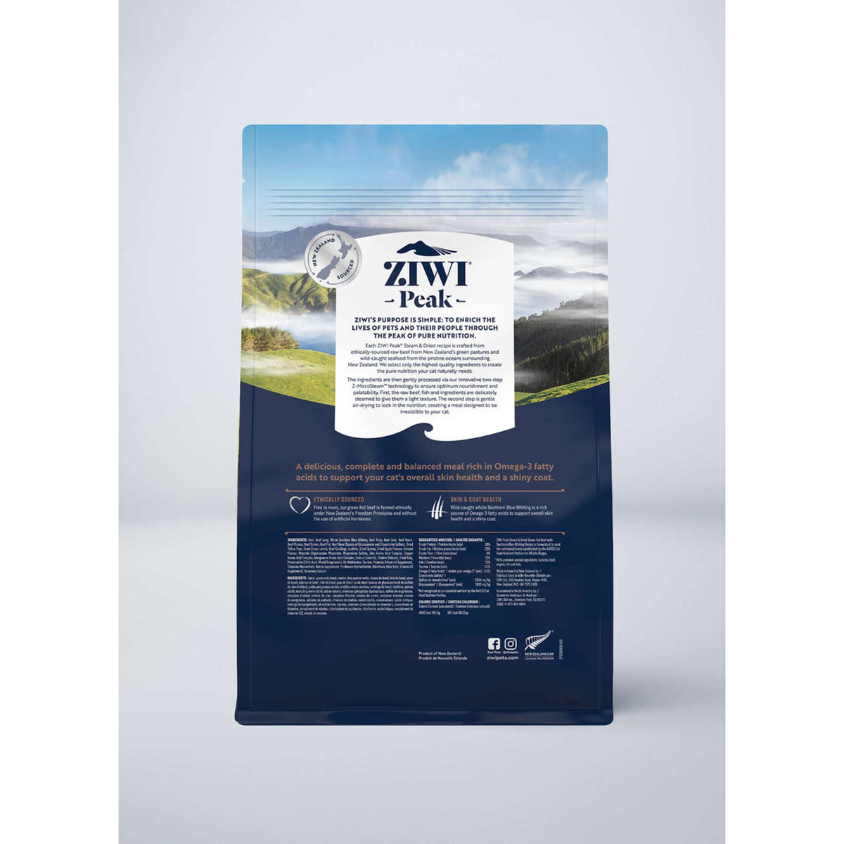 Ziwi Peak Stream &amp; Dried Beef with Southern Blue Whiting Cat Food