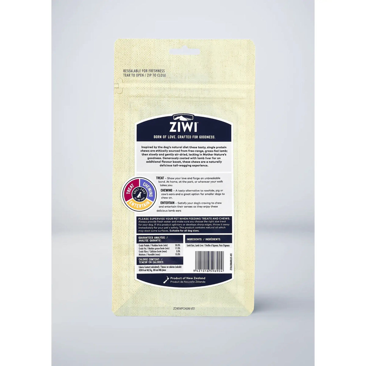 Ziwi Peak Air-Dried Lamb Ears Dog Chews