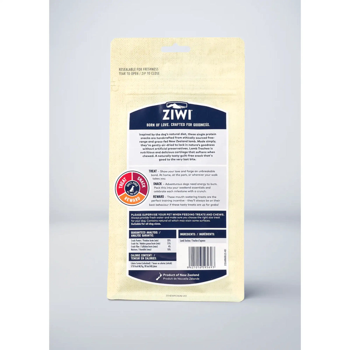 Ziwi Peak Air-Dried Lamb Trachea Dog Chews