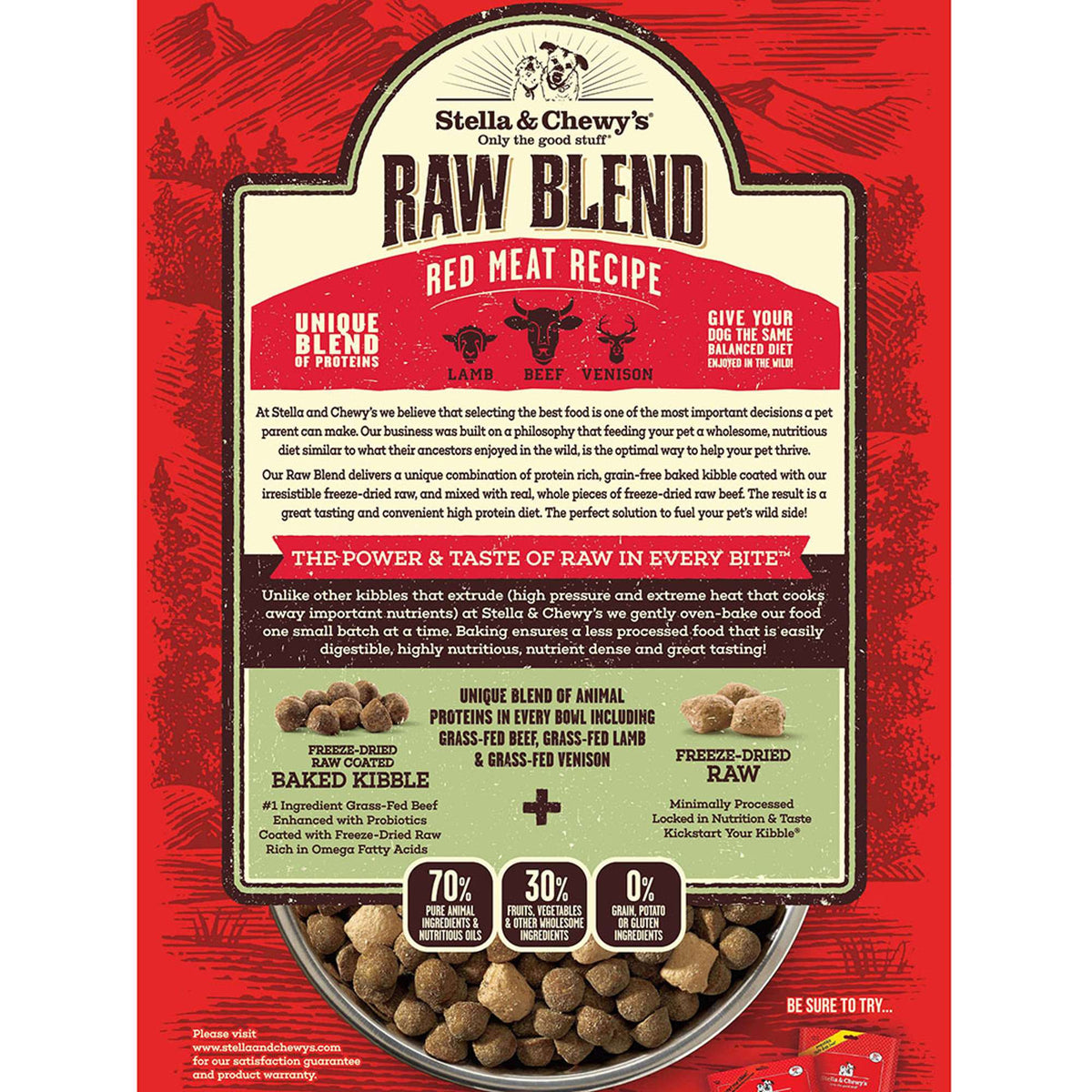Stella &amp; Chewy&#39;s Kibble Raw Blend Red Meat Dog Food