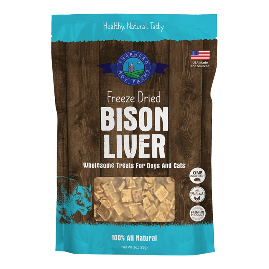 Shepherd Boy Farms Freeze-Dried Bison Liver Dog & Cat Treats