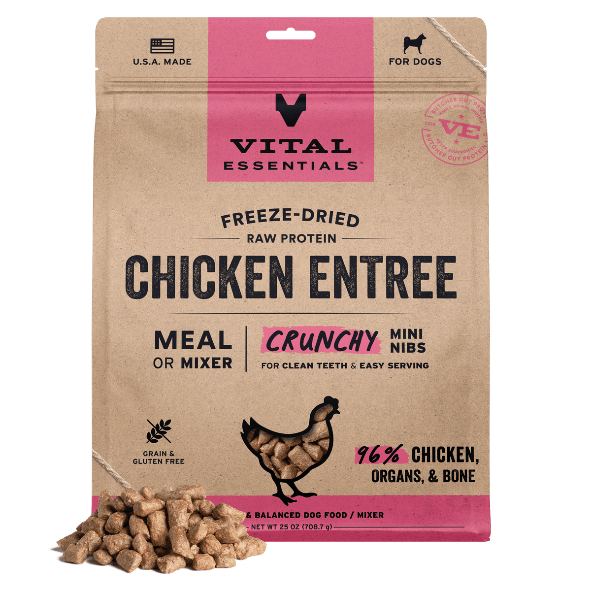 Vital Essentials Freeze-Dried Raw Chicken Dog Food