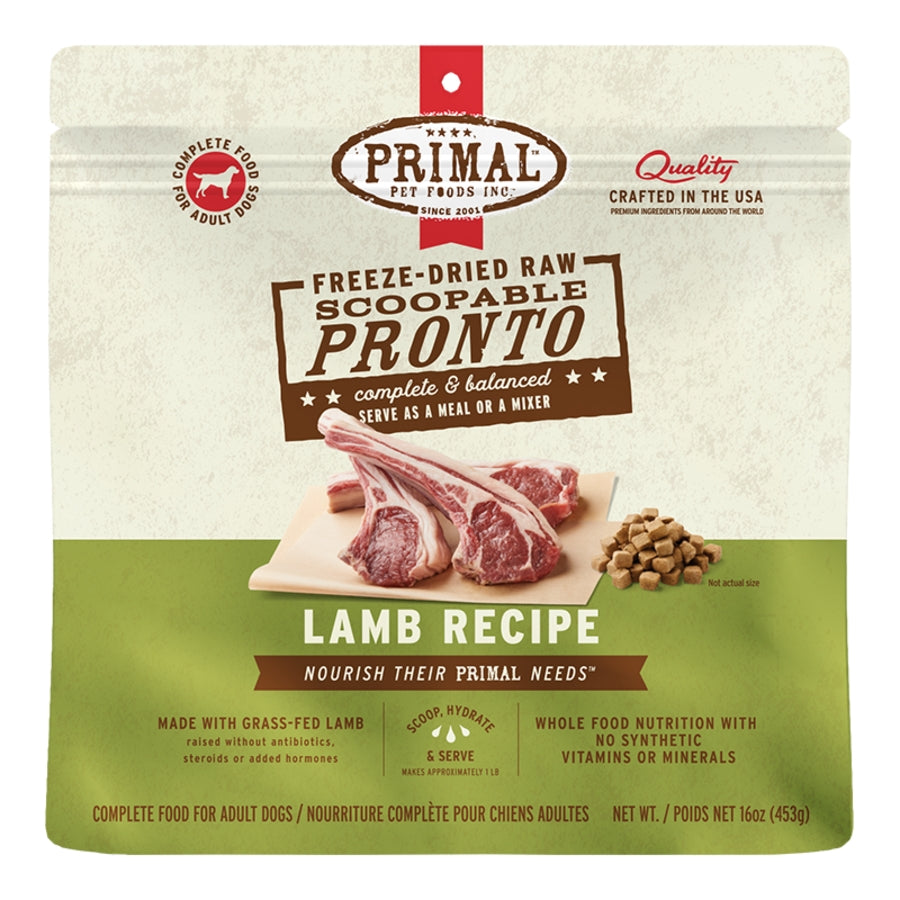 Primal Freeze-Dried Raw Pronto Lamb Dog Food