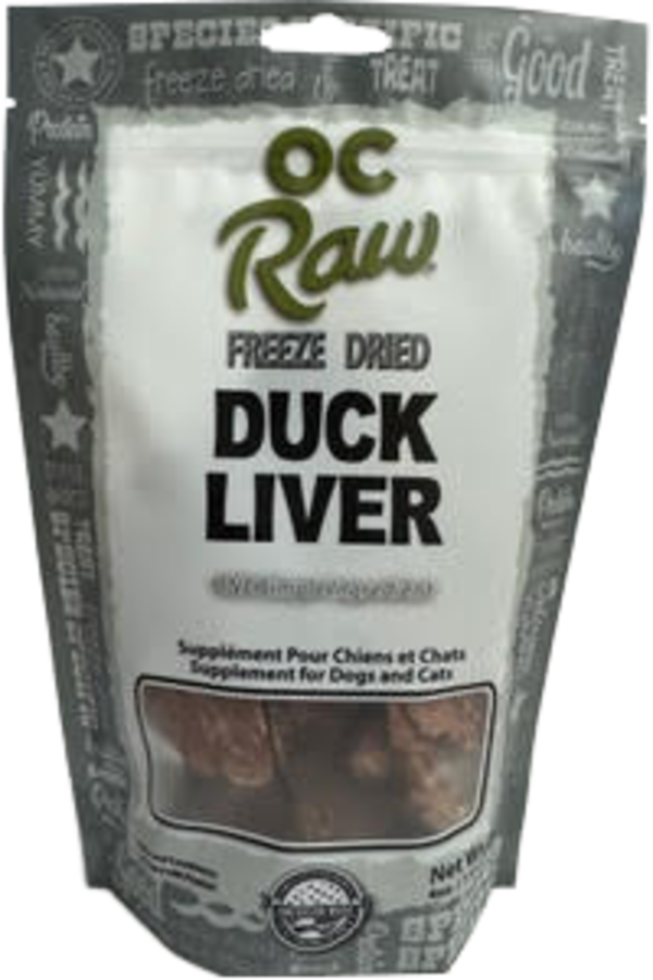OC Raw Freeze-Dried Duck Liver Dog &amp; Cat Treats