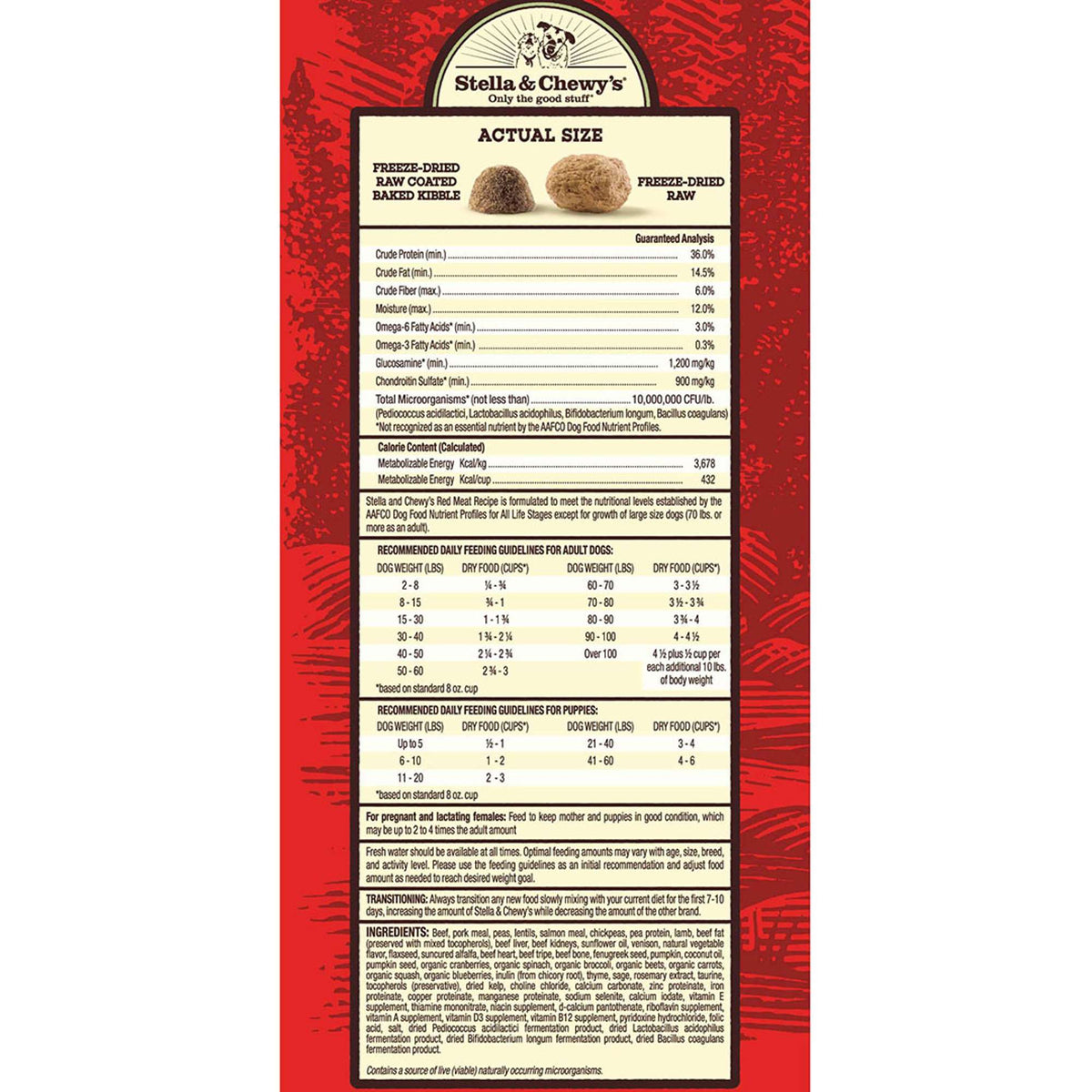 Stella &amp; Chewy&#39;s Kibble Raw Blend Red Meat Dog Food