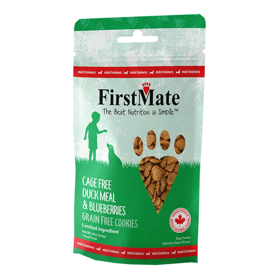 FirstMate Cage Free Duck Meal &amp; Blueberries Dog Treats