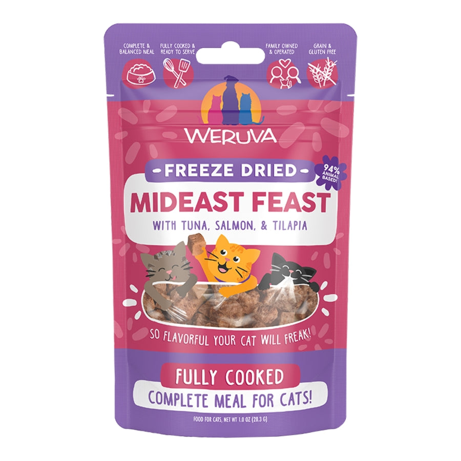 Weruva Freeze-Dried Mideast Feast with Tuna, Salmon &amp; Tilapia Cat Food
