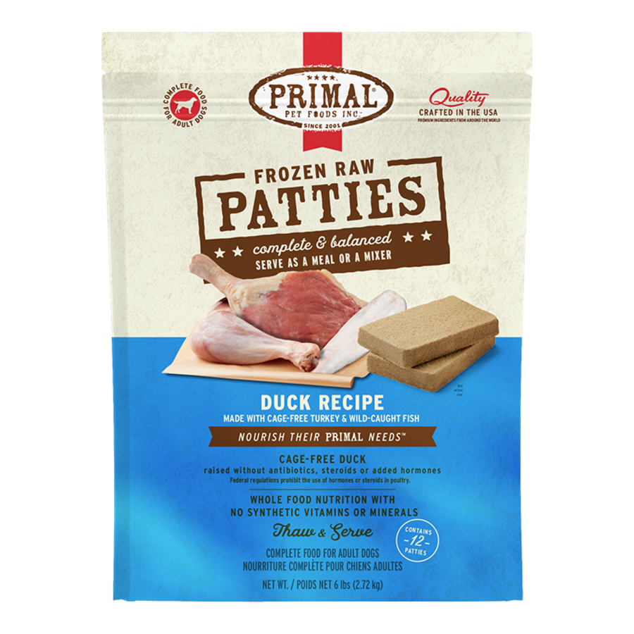 Primal Frozen Raw Nuggets Duck Dog Food