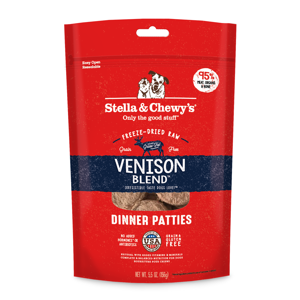Stella &amp; Chewy&#39;s Freeze-Dried Raw Venison Blend Dinner Patties Dog Food