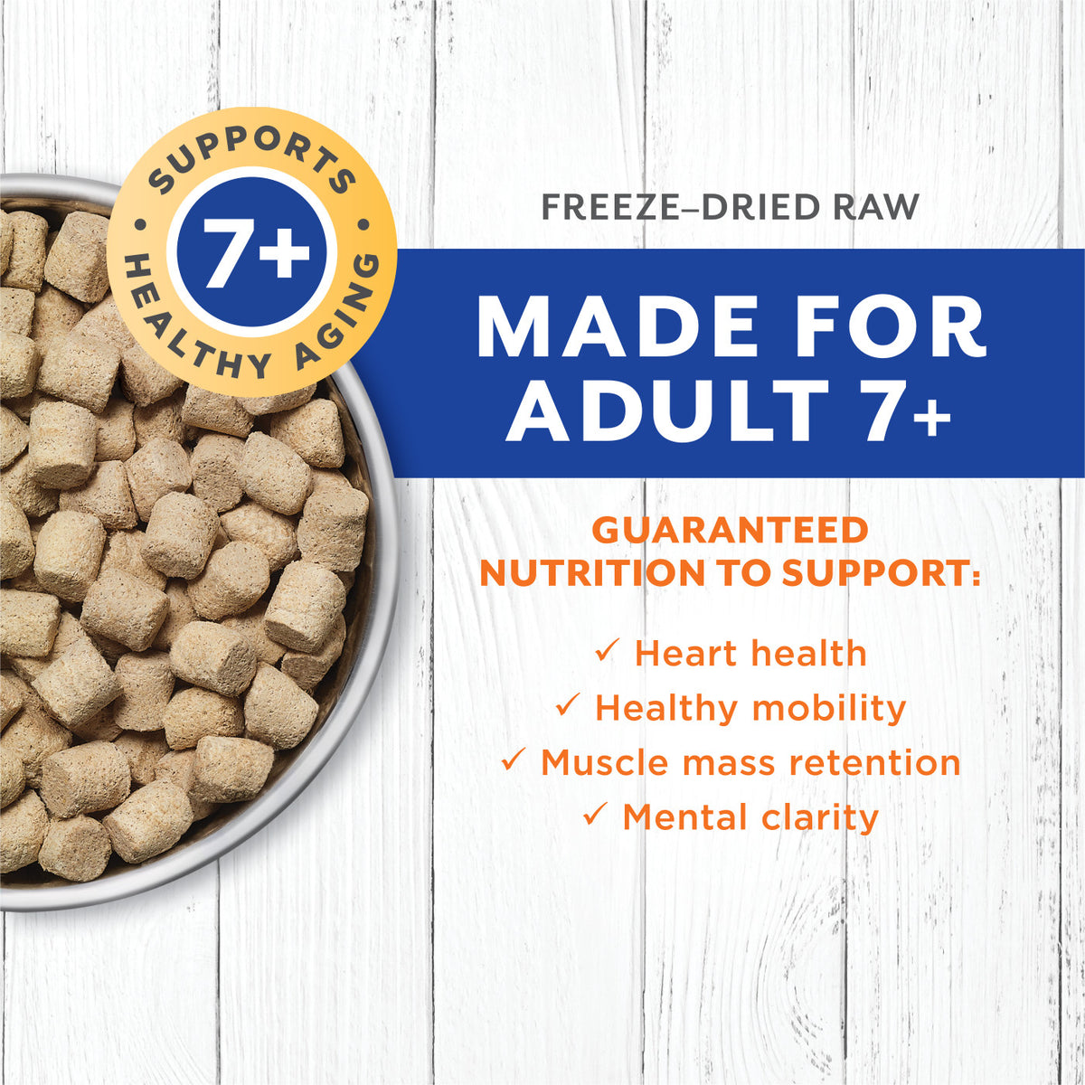 Instinct® Raw Longevity™ 100% Freeze-Dried Raw Meals Grass-Fed Beef Recipe for Adult Dogs Ages 7+
