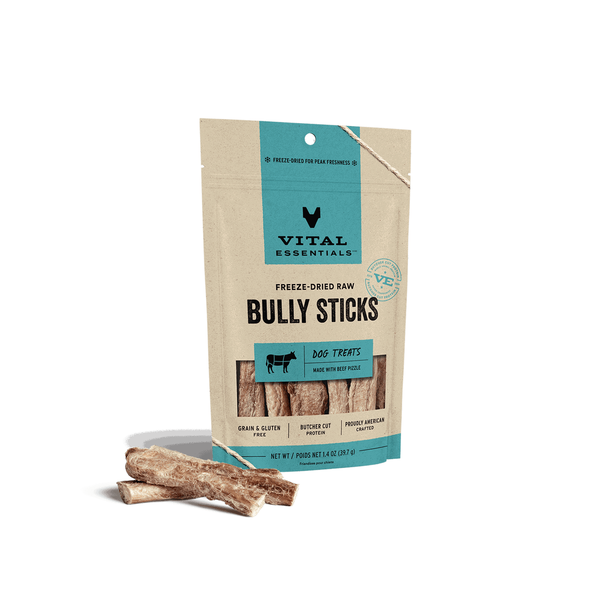 Vital Essentials Freeze-Dried Raw Bully Sticks Dog Chews