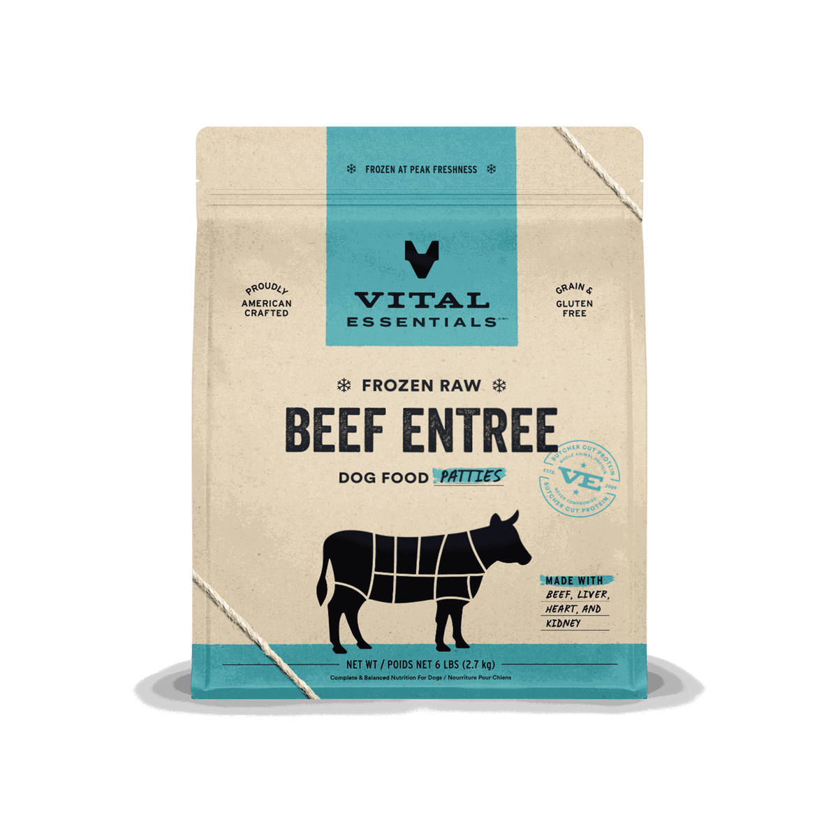 Vital Essentials Frozen Beef Raw Dog Food
