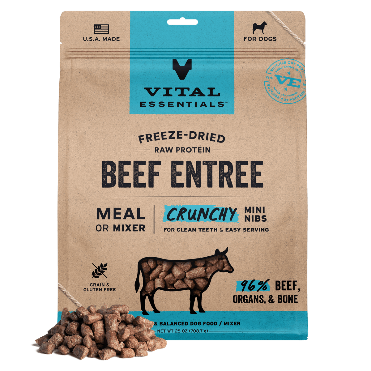 Vital Essentials Freeze-Dried Raw Beef Dog Food
