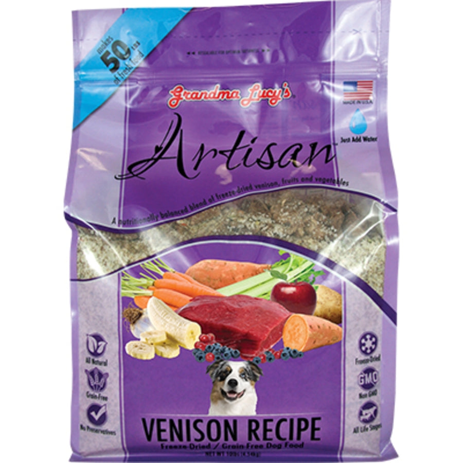 Grandma Lucy's Artisan Freeze-Dried Venison Recipe Dog Food