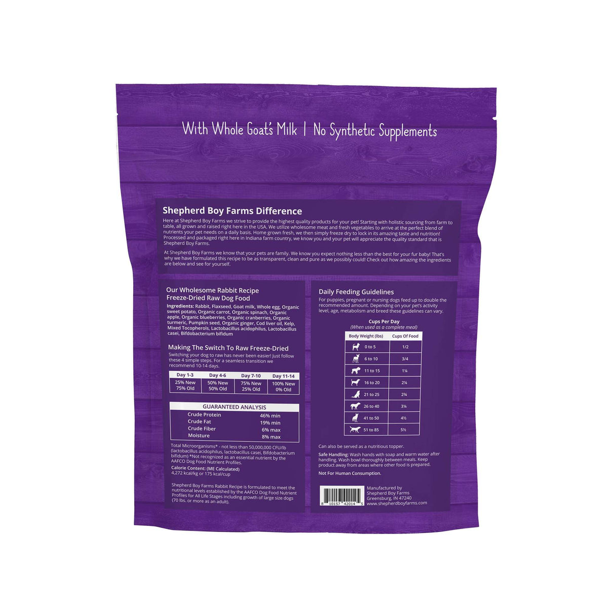 Shepherd Boy Farms Freeze-Dried Rabbit Recipe Dog Food