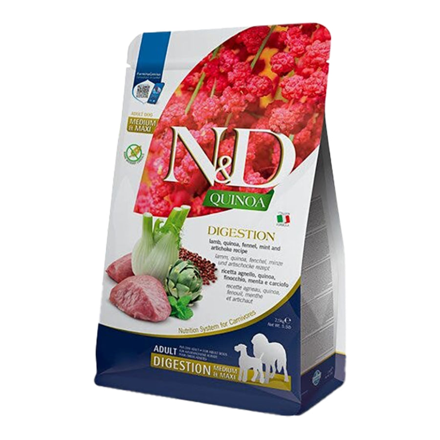 Farmina N&D Quinoa Grain Free Lamb Digestion Medium & Maxi Dog Food