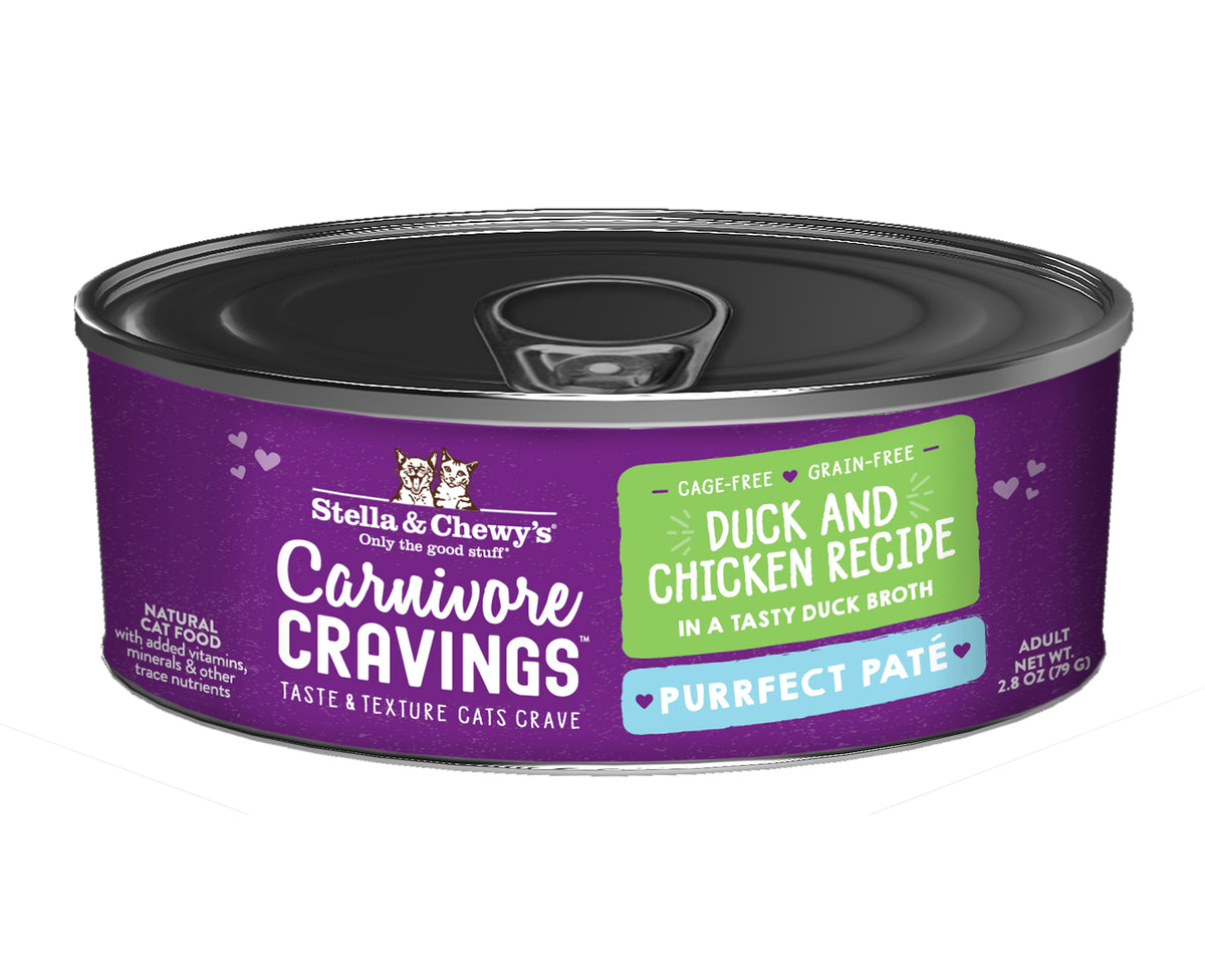 Stella &amp; Chewy&#39;s Carnivore Cravings Purrfect Pate Duck &amp; Chicken Canned Cat Food