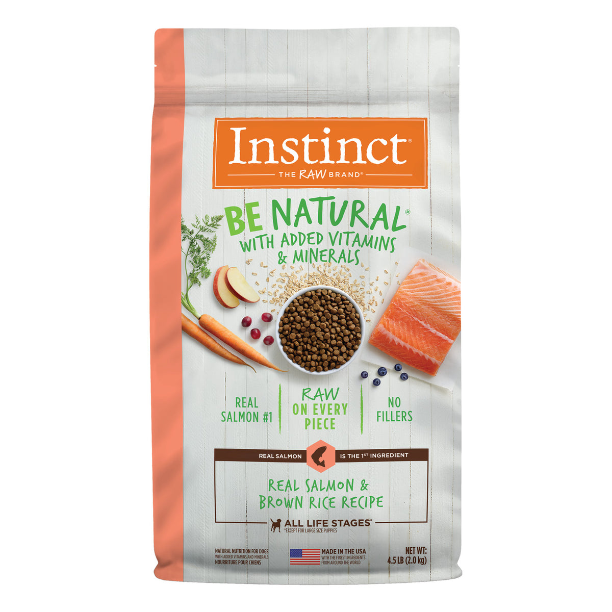 Instinct Be Natural Real Salmon &amp; Brown Rice Recipe Dry Dog Food
