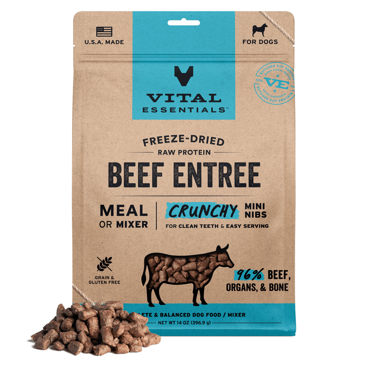 Vital Essentials Freeze-Dried Raw Beef Dog Food