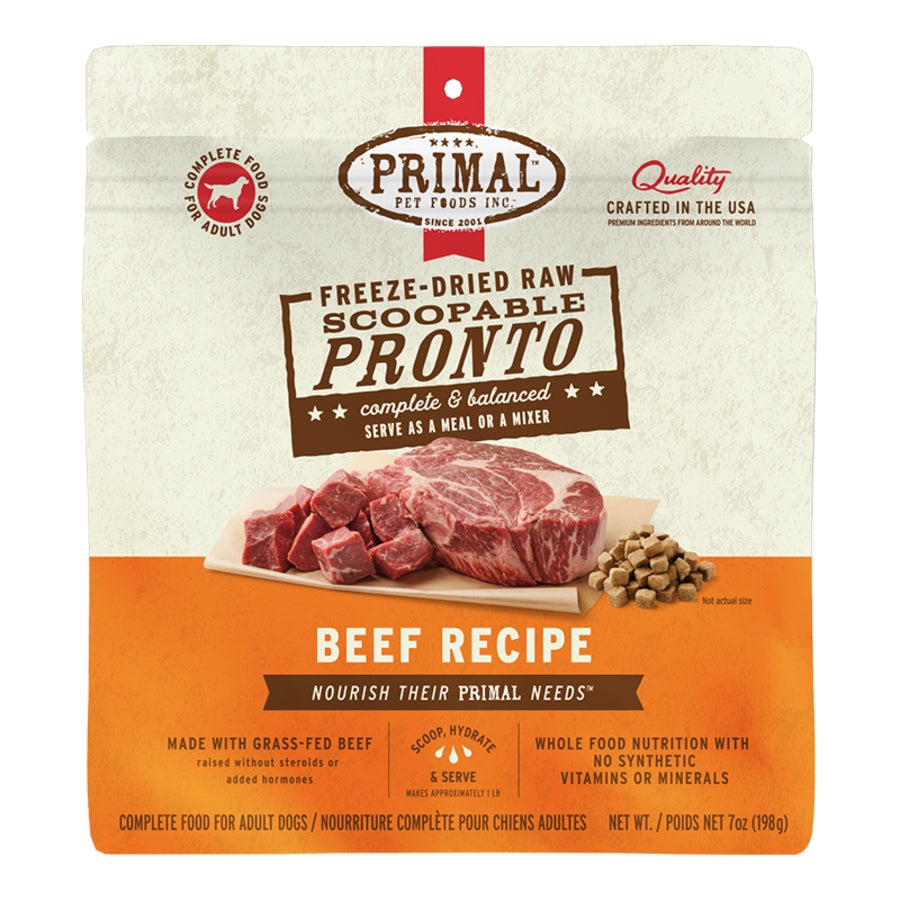 Primal Freeze-Dried Raw Pronto Beef Dog Food