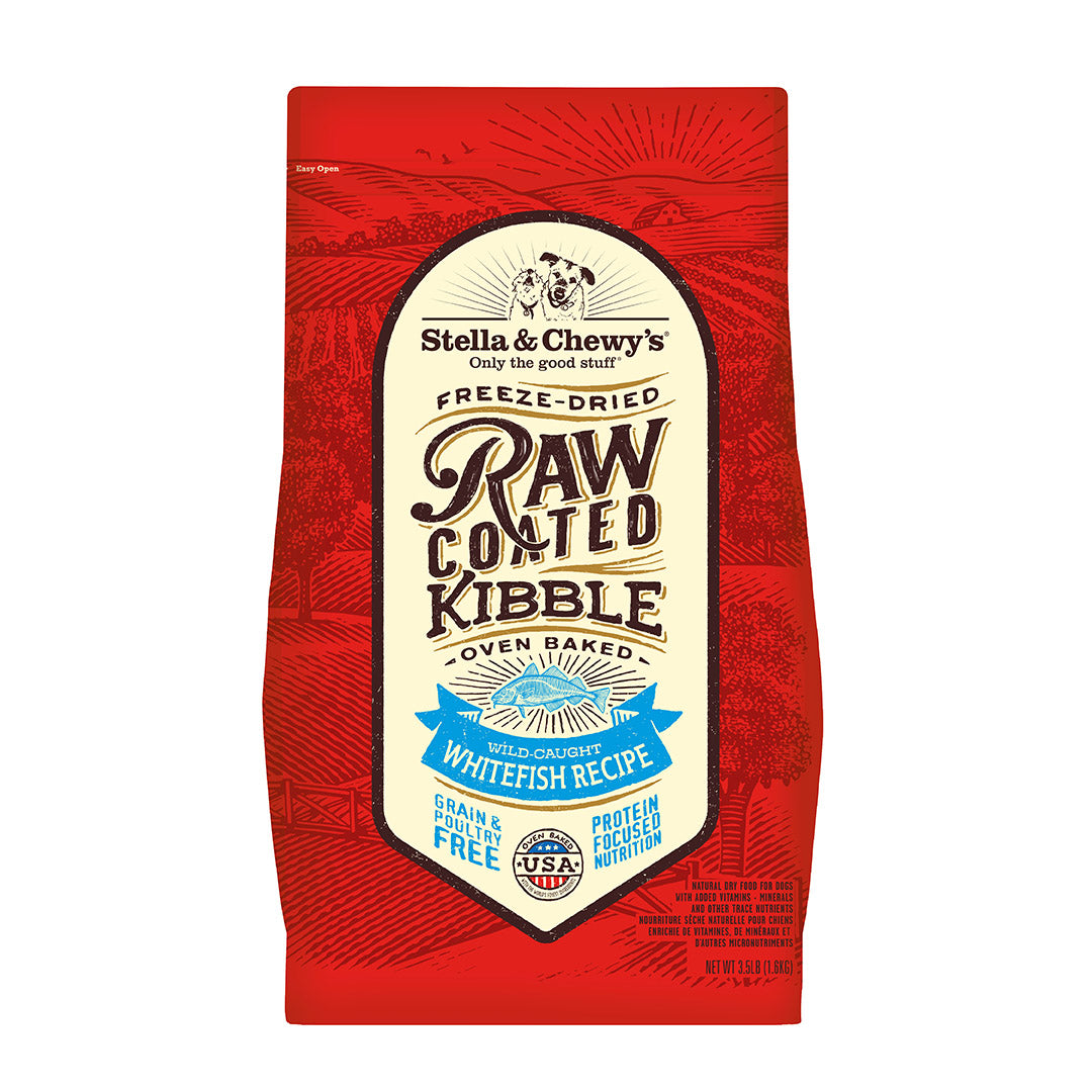 Stella &amp; Chewy&#39;s Kibble Raw Coated Whitefish Dog Food