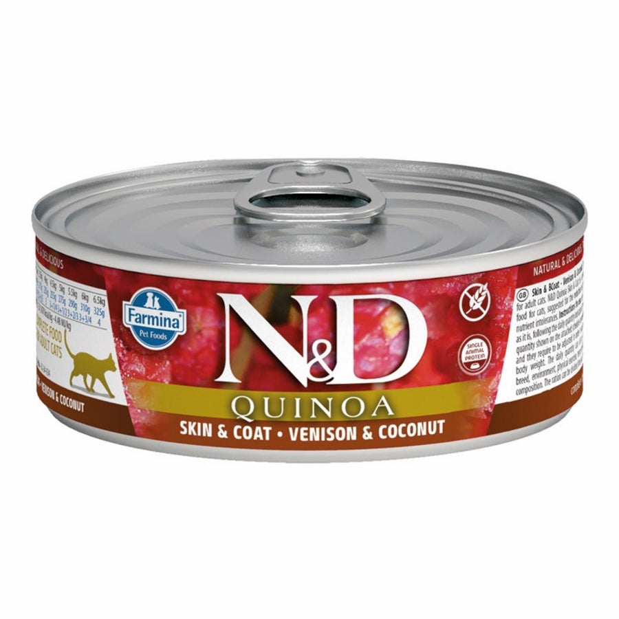 Farmina N&D Quinoa Grain Free Skin & Coat Venison & Coconut Canned Cat Food