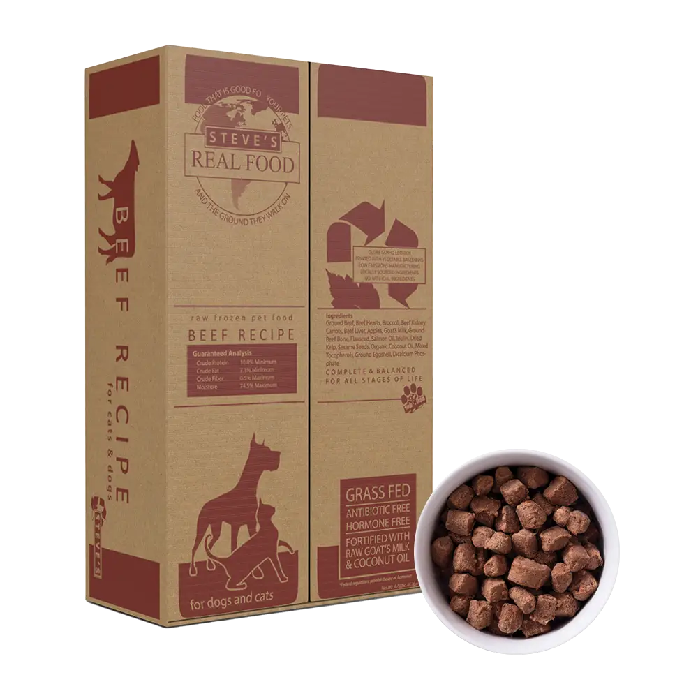 Steve&#39;s Real Food Frozen Beef Raw Dog &amp; Cat Food