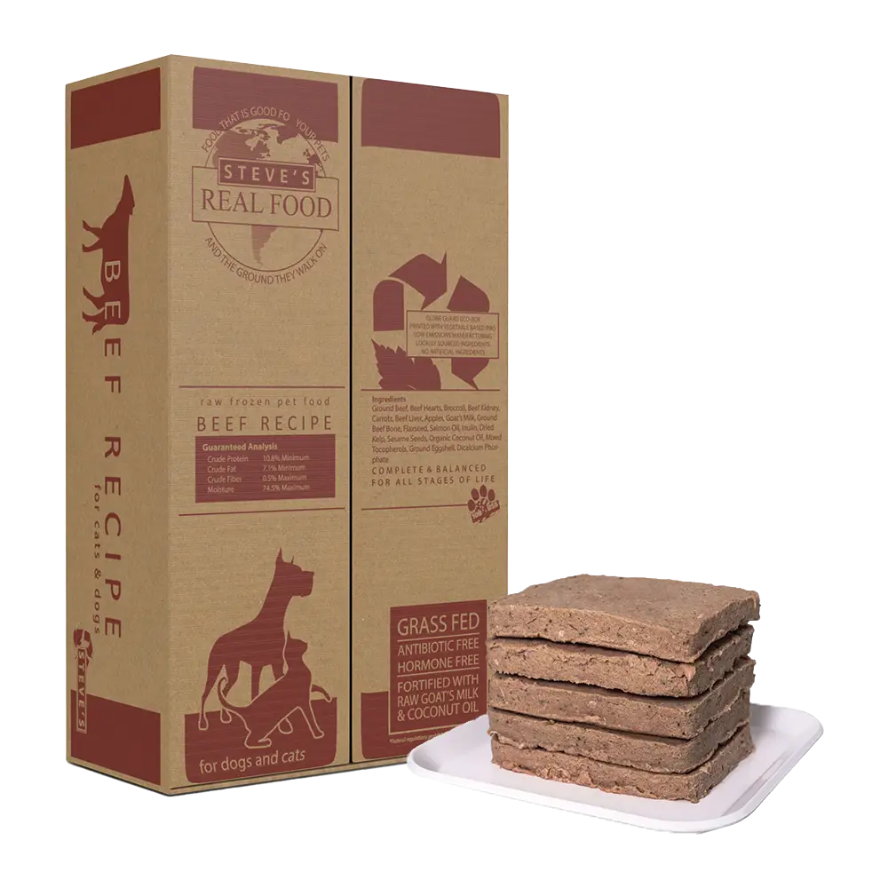 Steve&#39;s Real Food Frozen Beef Raw Dog &amp; Cat Food