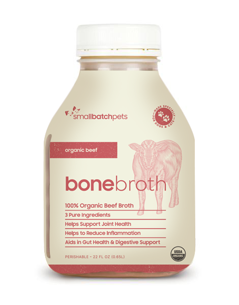 Small Batch Grain Free Frozen Beef Bone Broth for Dogs &amp; Cats