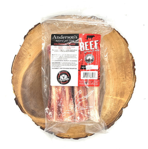 Anderson&#39;s Colorado Grass-Fed Beef Split Marrow Bones Frozen Raw Dog Chews