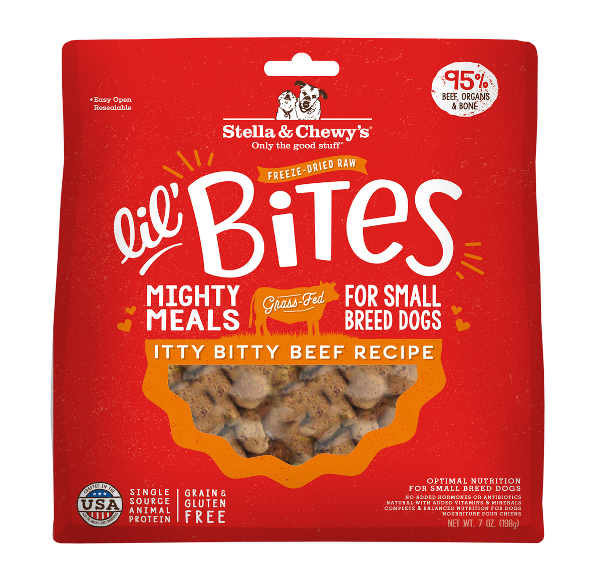 Stella &amp; Chewy&#39;s Freeze-Dried Raw Lil Bites Beef Dog Food