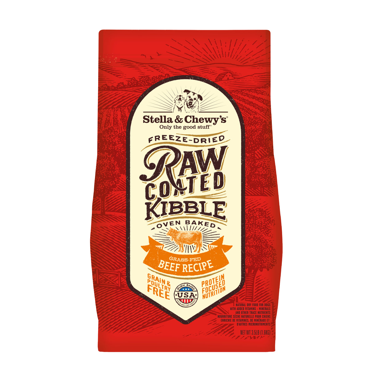 Stella &amp; Chewy&#39;s Kibble Raw Coated Beef Dog Food