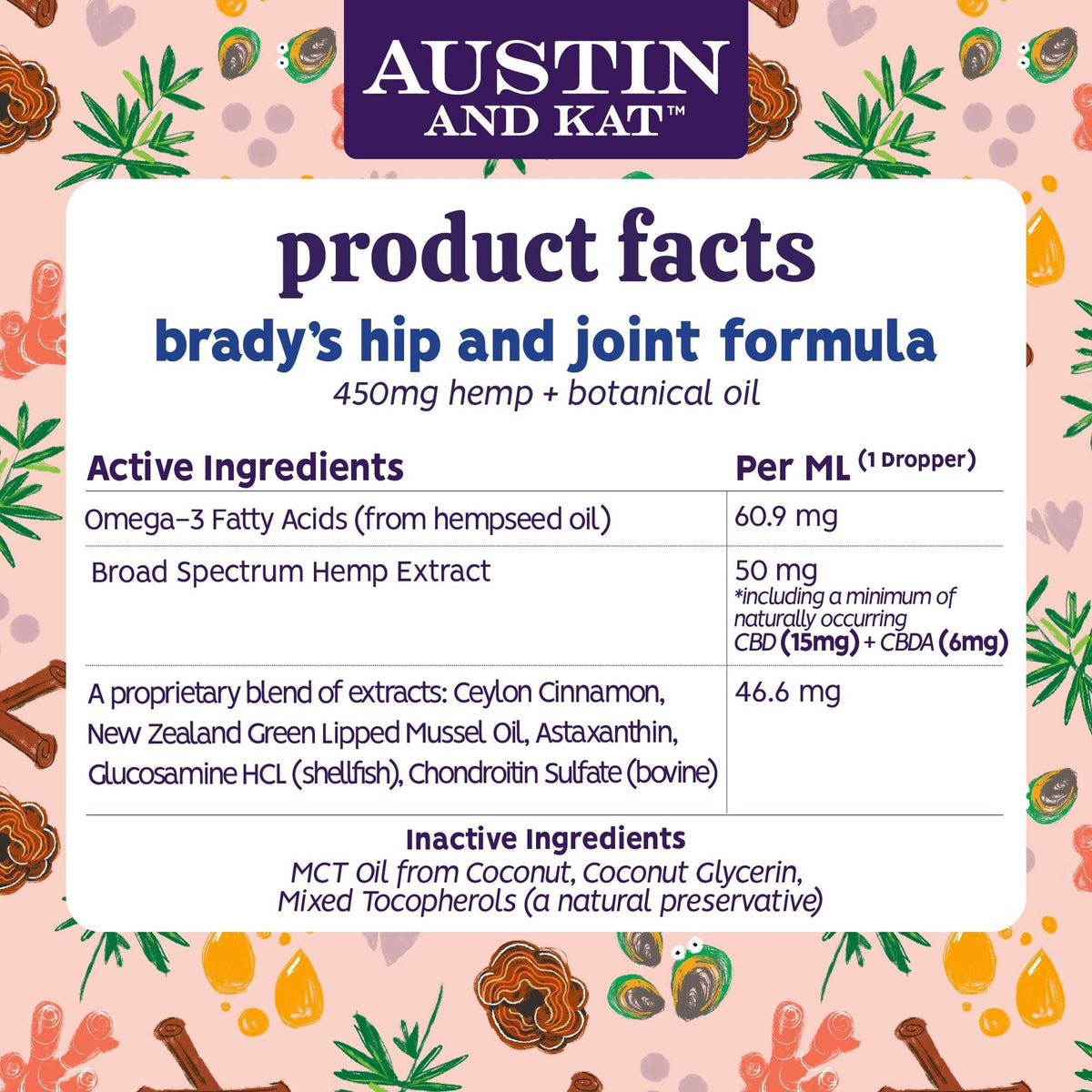 Austin and Kat Hip &amp; Joint Oil for Dogs