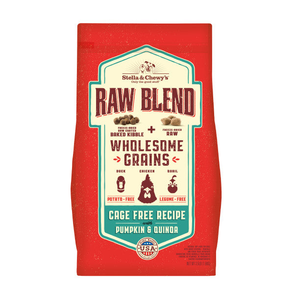 Stella &amp; Chewy&#39;s Kibble Raw Blend Wholesome Grains Kibble Cage Free Chicken Dog Food