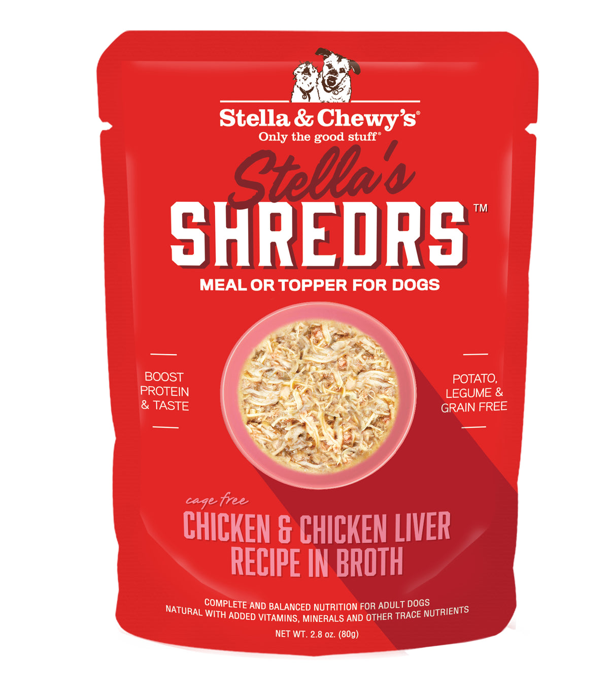 Stella &amp; Chewy&#39;s Stella&#39;s Shredrs Chicken &amp; Chicken Liver in Broth Dog Food