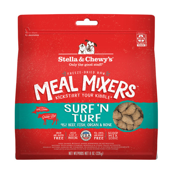 Stella &amp; Chewy&#39;s Freeze-Dried Raw Surf &amp; Turf Meal Mixers Dog Food Topper