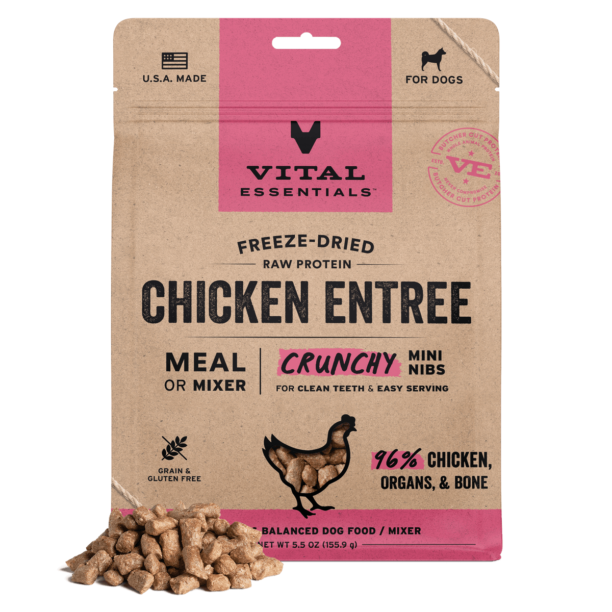 Vital Essentials Freeze-Dried Raw Chicken Dog Food
