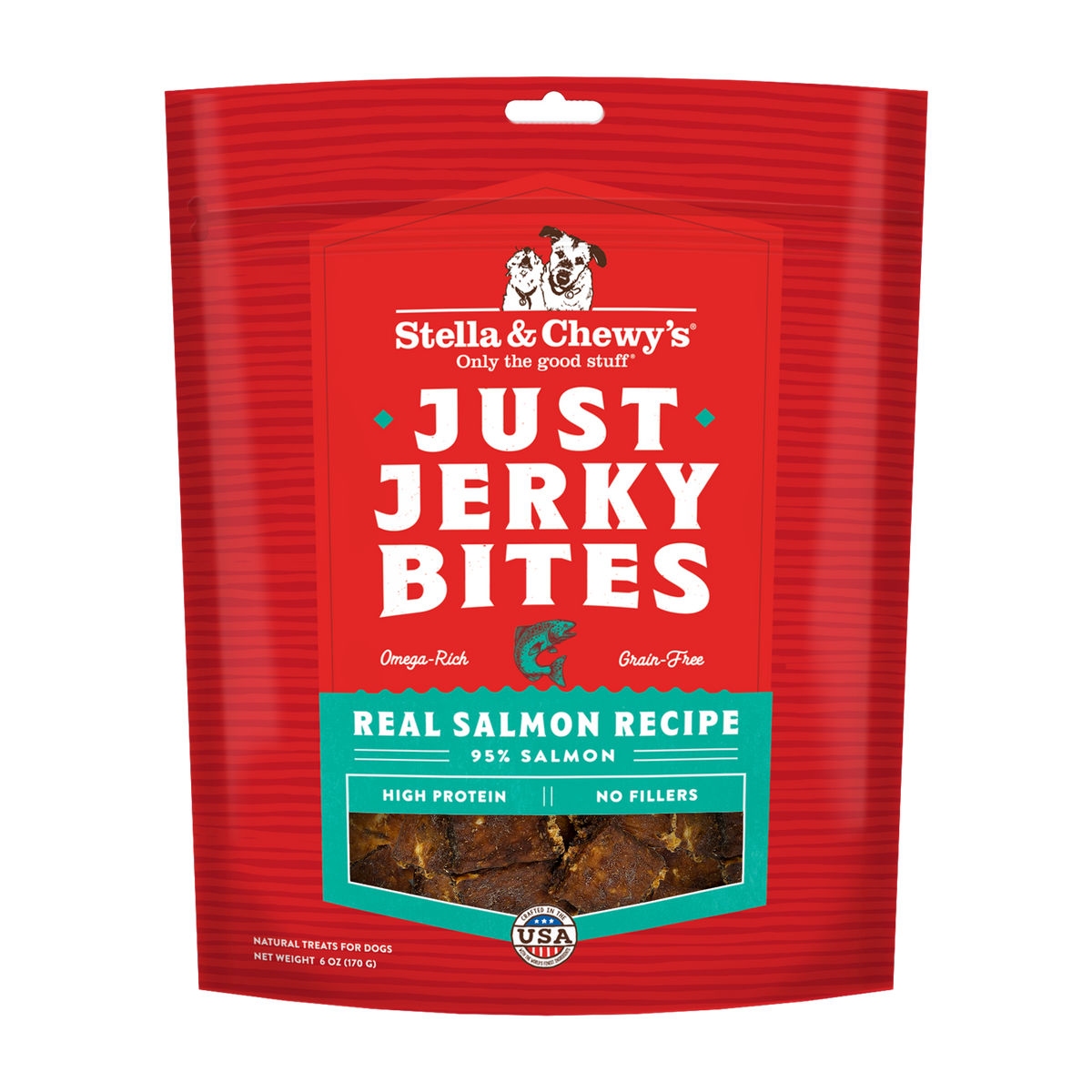 Stella &amp; Chewy&#39;s Just Jerky Bites Salmon Dog Treats