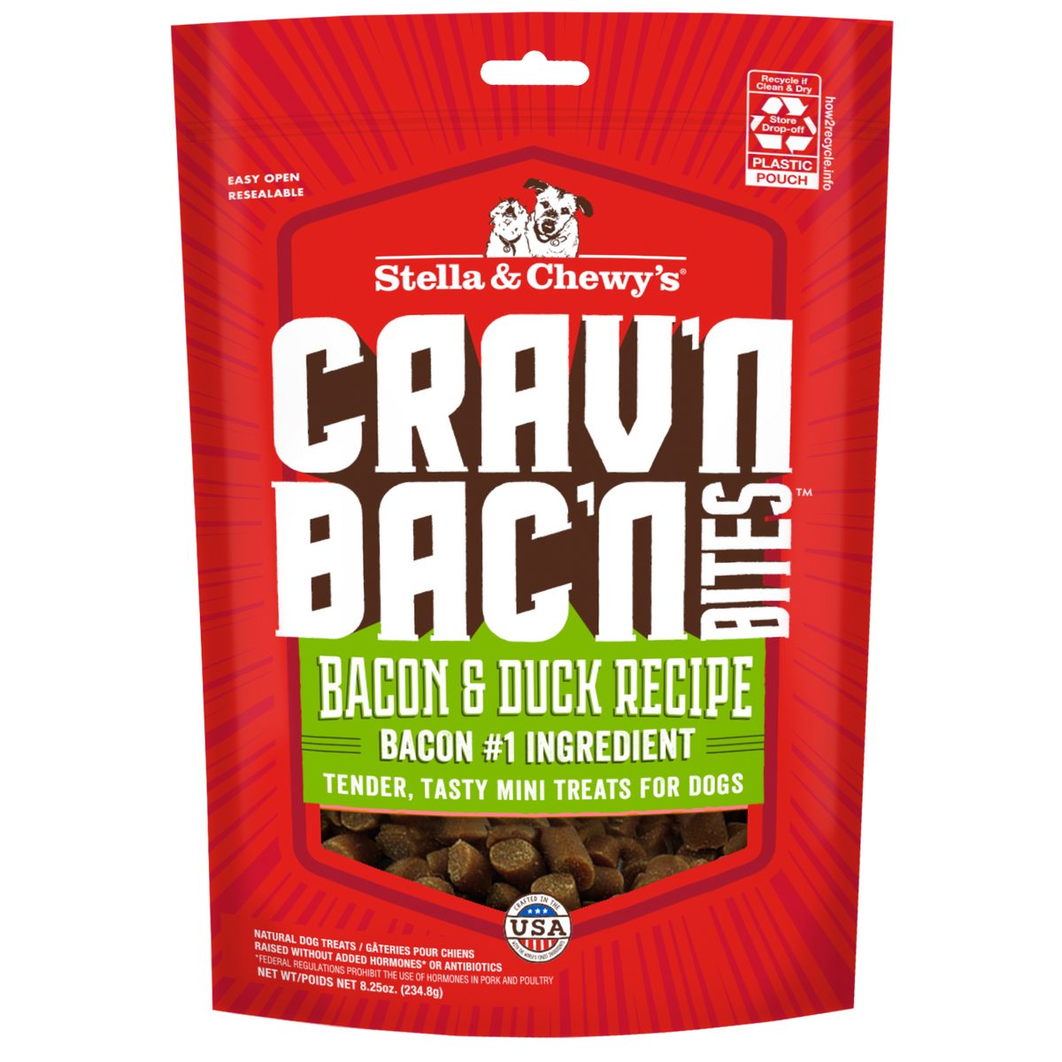 Stella &amp; Chewy&#39;s Crav&#39;n Bac&#39;n Bites Bacon &amp; Duck Dog Treats