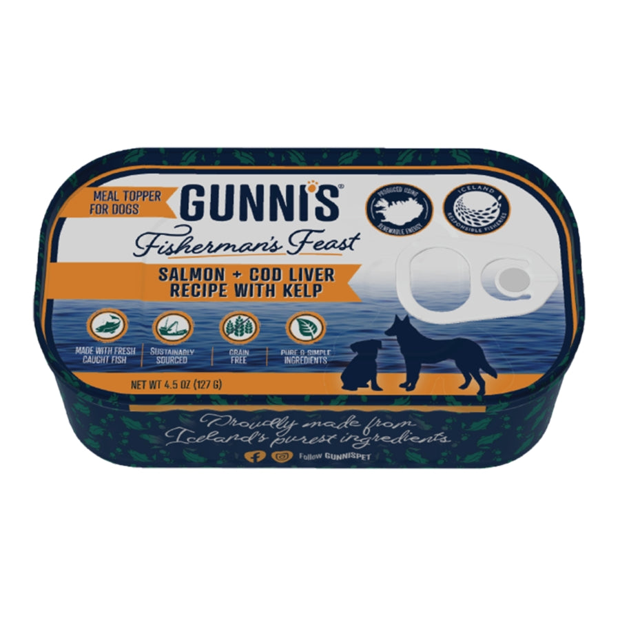 Gunni&#39;s Fisherman&#39;s Feast Salmon + Cod Liver with Kelp Meal Topper for Cats