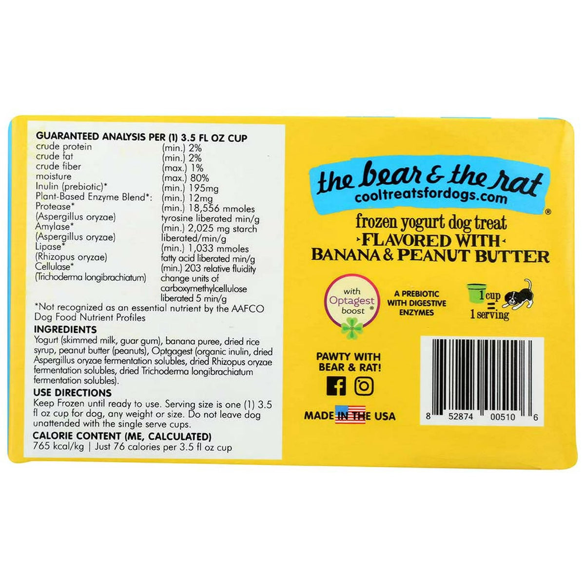 The Bear and The Rat Banana and Peanut Butter Yogurt for Dogs
