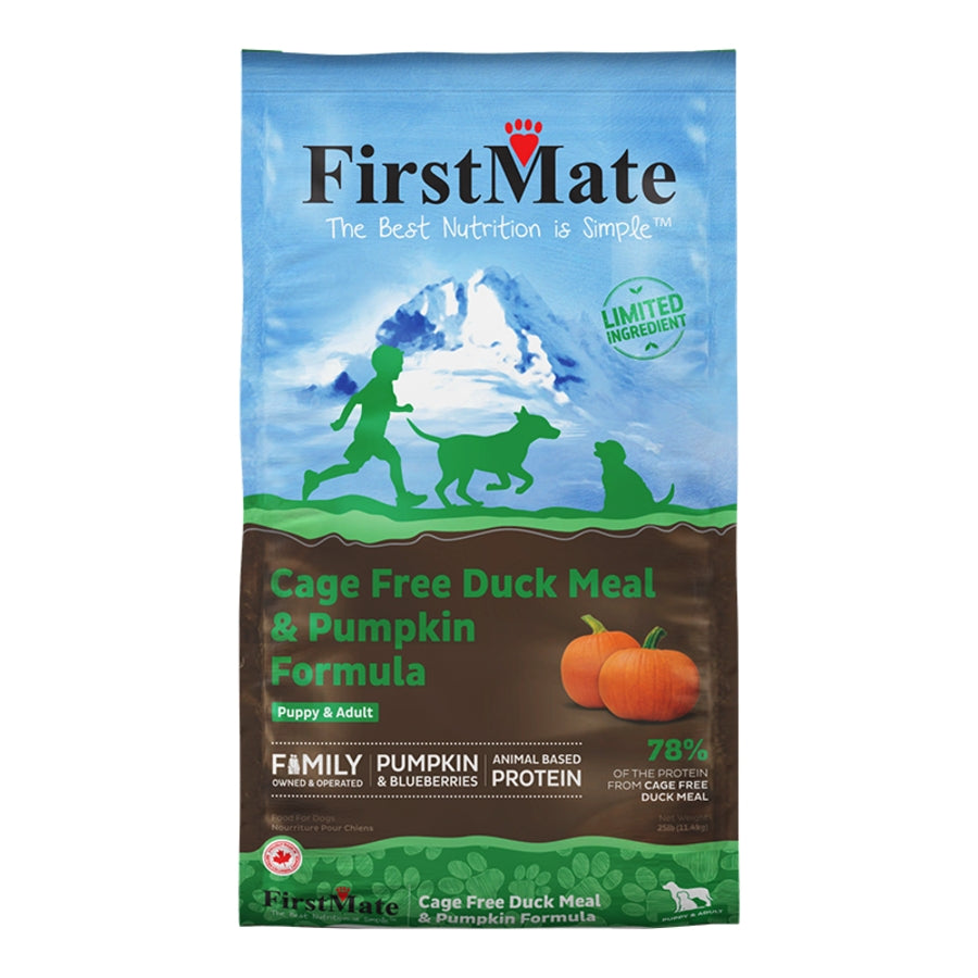 FirstMate Cage Free Duck Meal &amp; Pumpkin Formula Dog Food