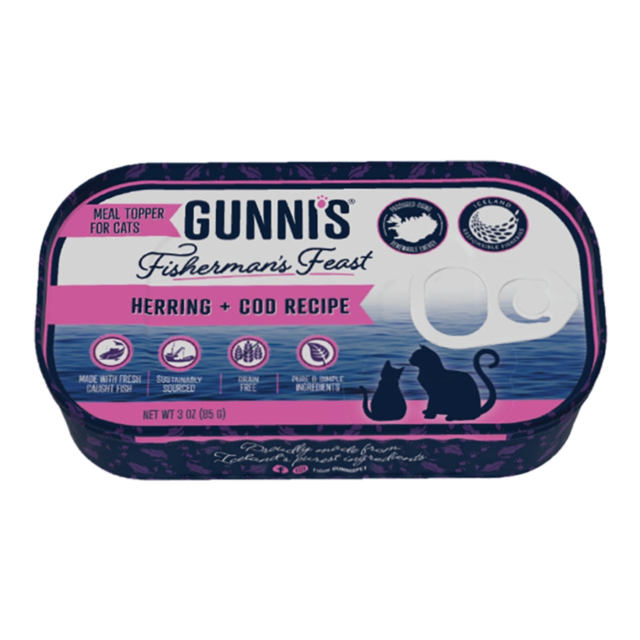 Gunni&#39;s Fisherman Feast Herring + Cod Meal Topper for Cats