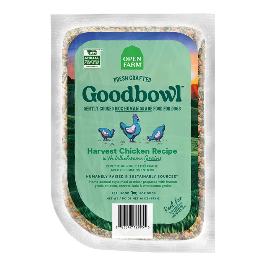 Open Farm Goodbowl Gently Cooked Harvest Chicken Frozen Dog Food