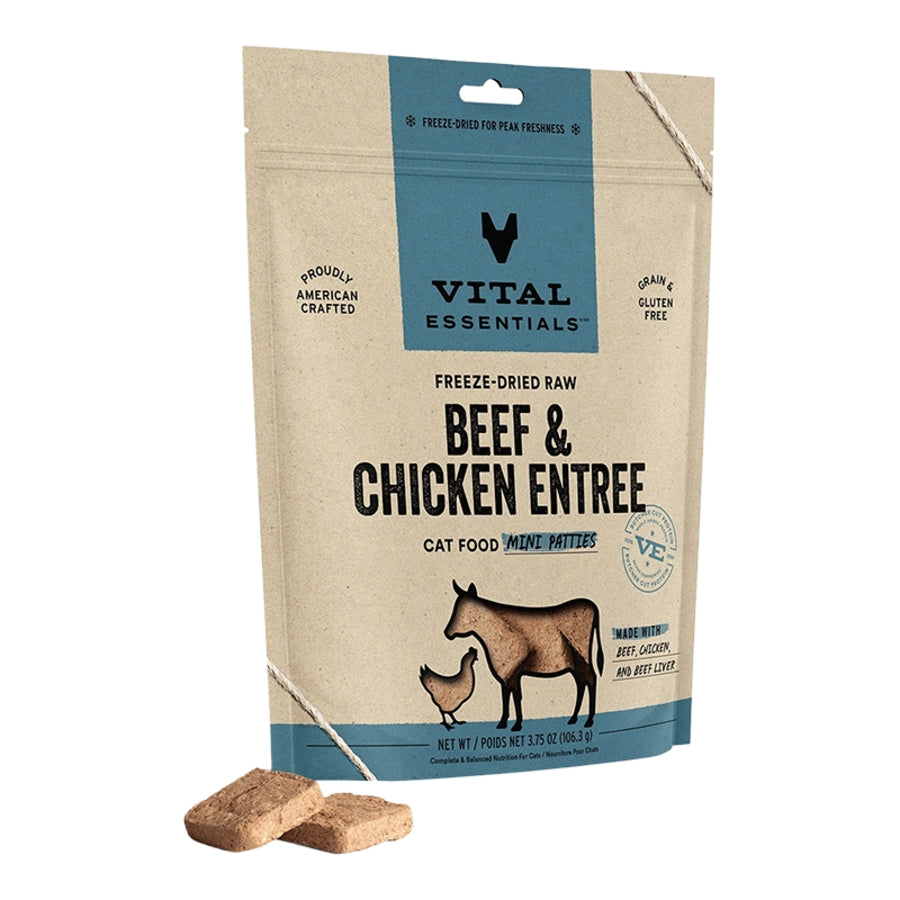 Vital Essentials Freeze-Dried Raw Beef &amp; Chicken Cat Food