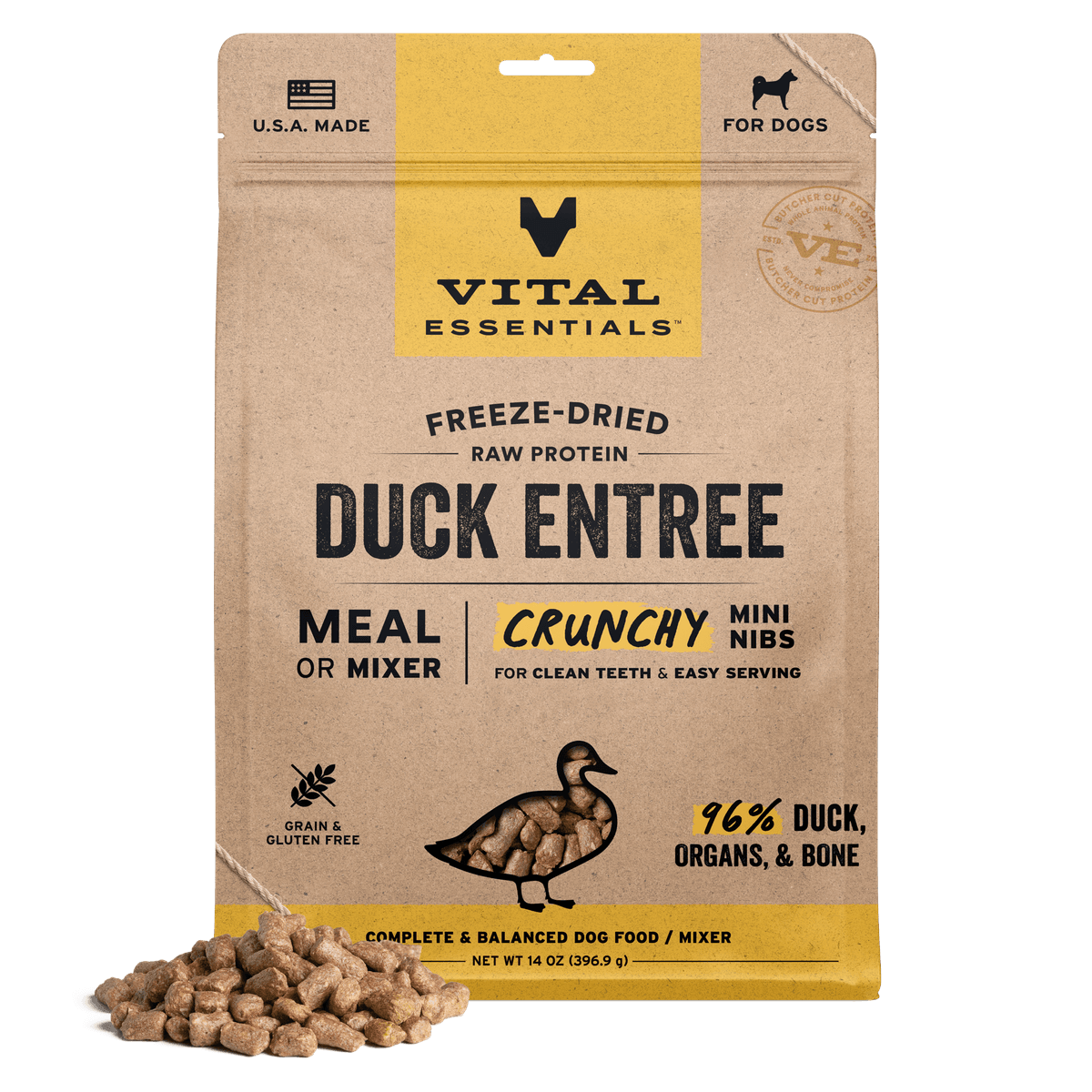 Vital Essentials Freeze-Dried Raw Duck Dog Food