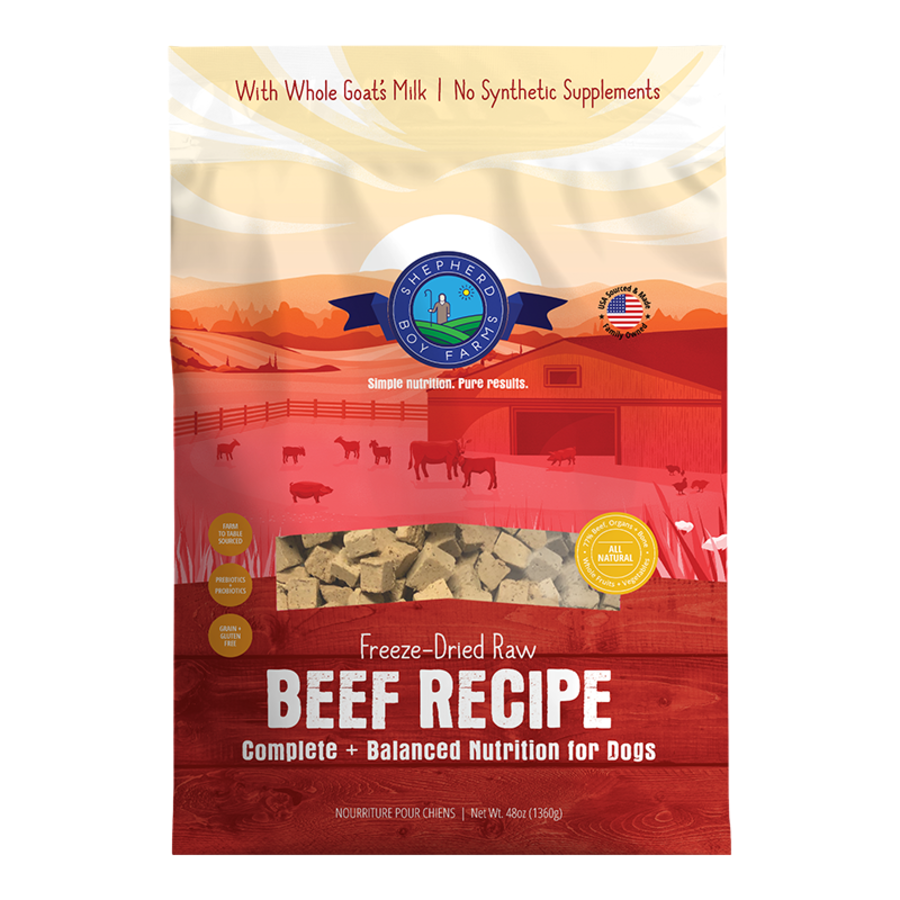 Shepherd Boy Farms Freeze-Dried Beef Recipe Dog Food