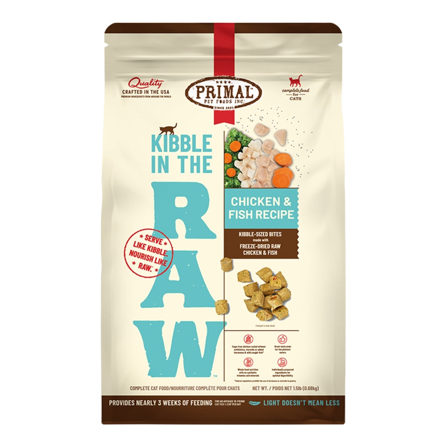 Primal Kibble in the Raw Freeze-Dried Raw Chicken &amp; Fish Cat Food
