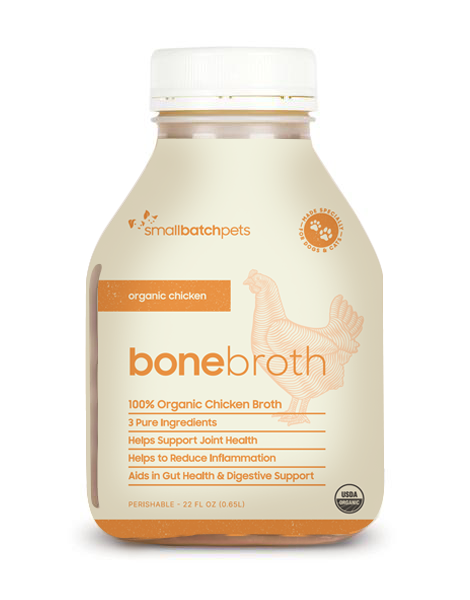 Small Batch Grain Free Frozen Chicken Bone Broth for Dogs &amp; Cats